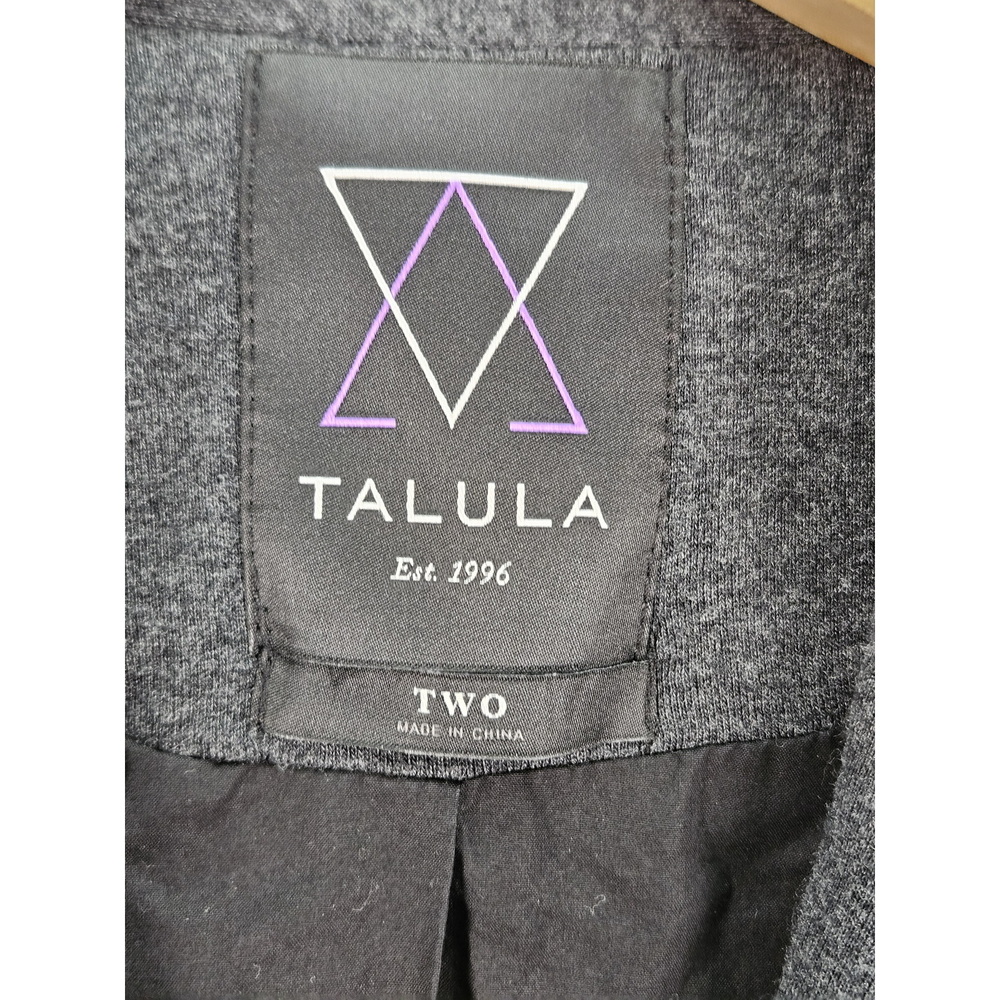 Aritzia Talula Heather Grey Knit Blazer Coat Pima Cotton Blend - Picture 2 of 10